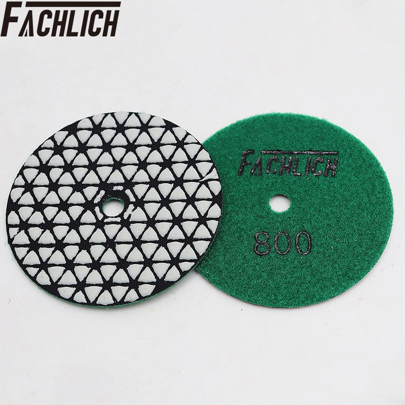 7pcs 4″ / 100mm Dry Diamond Polishing Pads Sanding Grinding Disc for Granite
