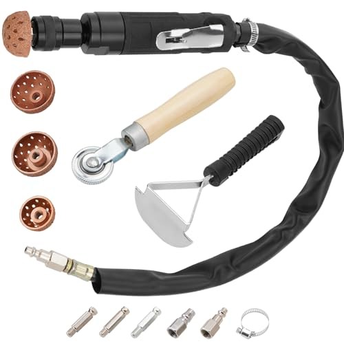 Air Tire Repair Polish Patch Tools, Include 2500rpm Low Speed Air Tire Buffer