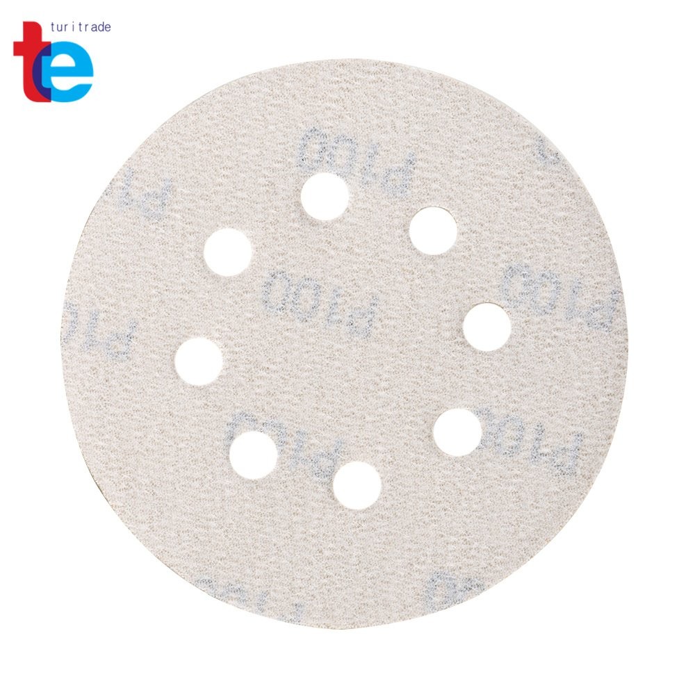 100 Pieces 5 Inch 8-Hole Hook-And-Loop Sanding Disc Sander Paper 100 Grit