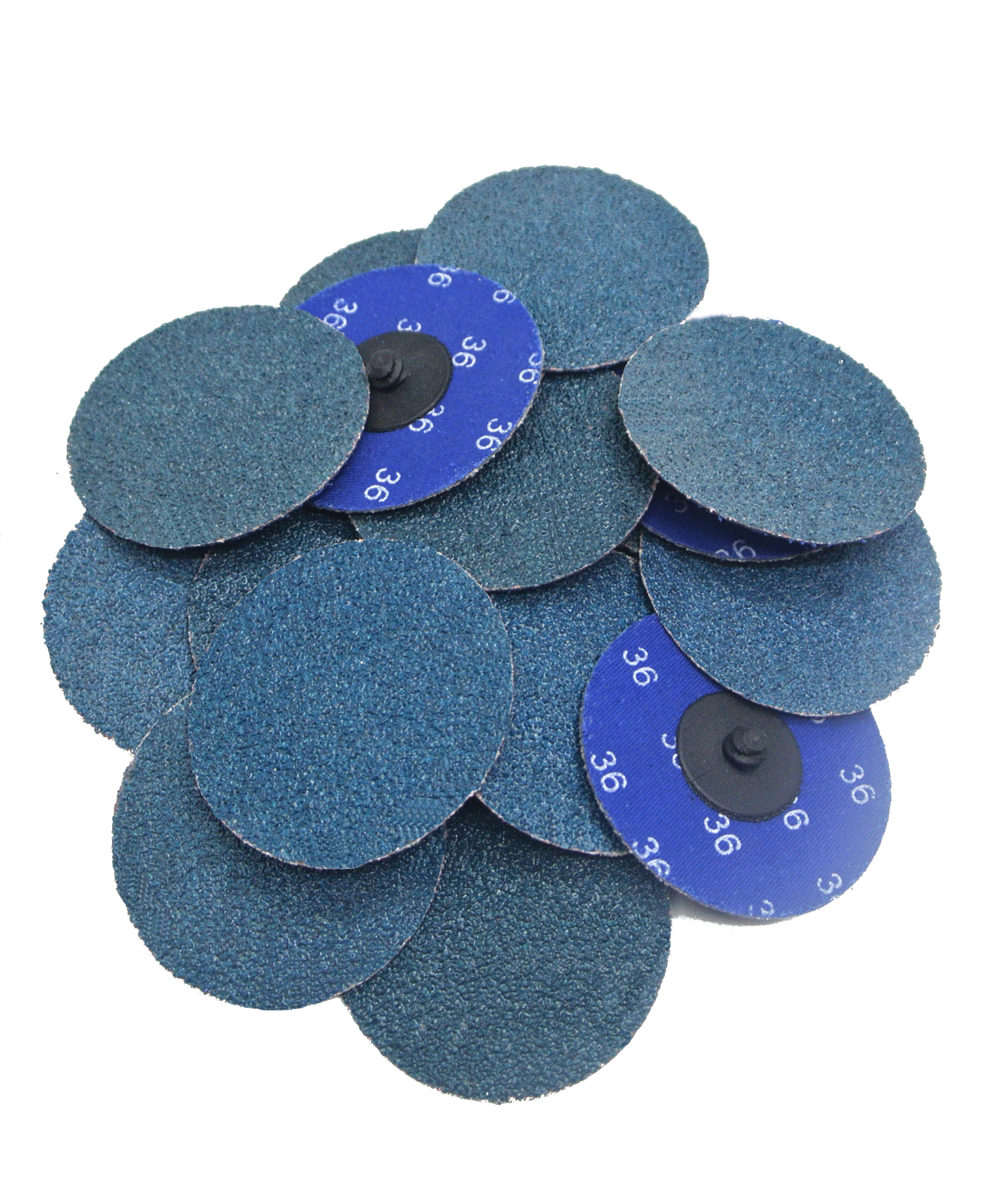 25PCS 3″ 36 Grit Zirconia Roll Lock Die Grinder Sanding Discs Quick Change Blue
