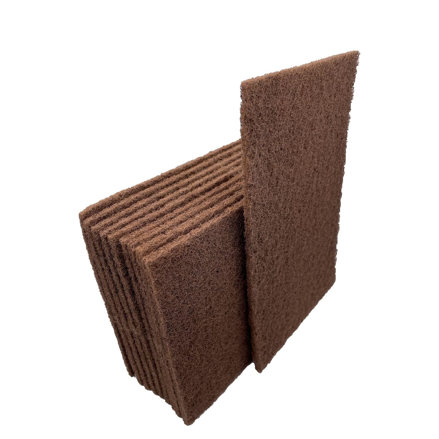 25pcs 6″ X 9″/150x230mm Scuff Pads Gold Non-Woven Hand Pad 150 Grit For Cleaning