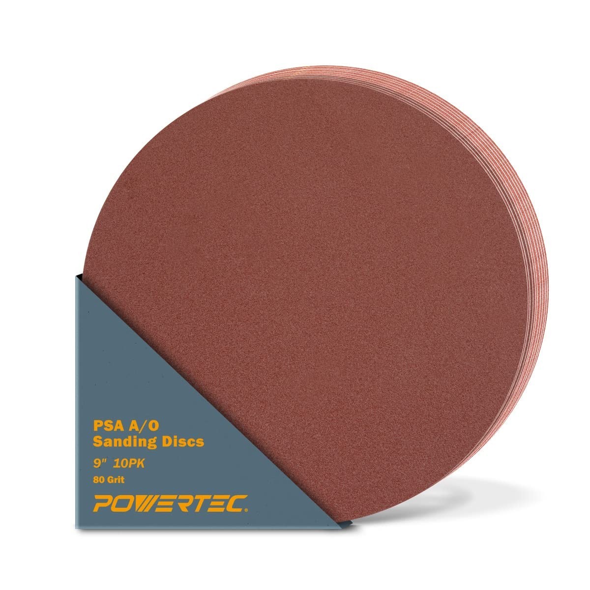 110580 9-Inch PSA 80 Grit Aluminum Oxide Adhesive Sanding Disc, 10-Pack