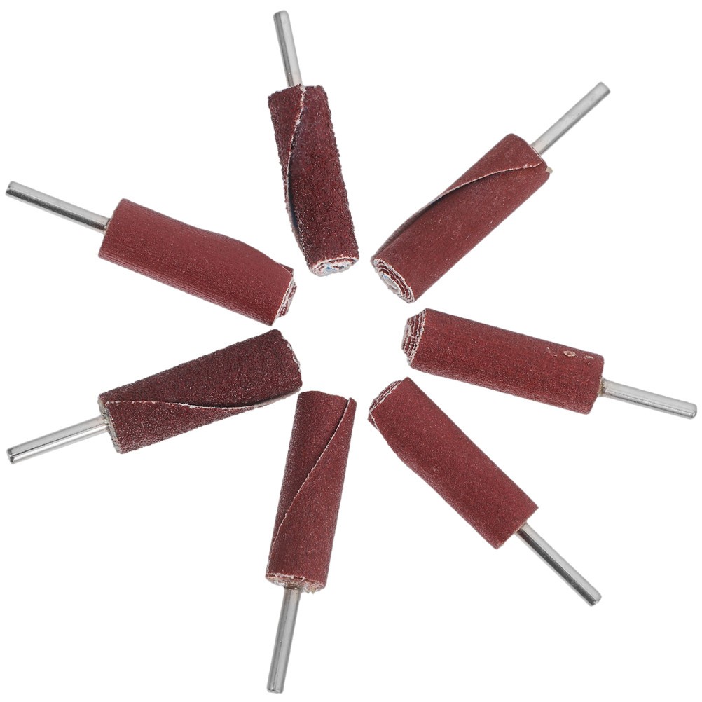 7Pcs Durable Sanding Drum Kit for Polishing Cylinder Head Porting Dark Red