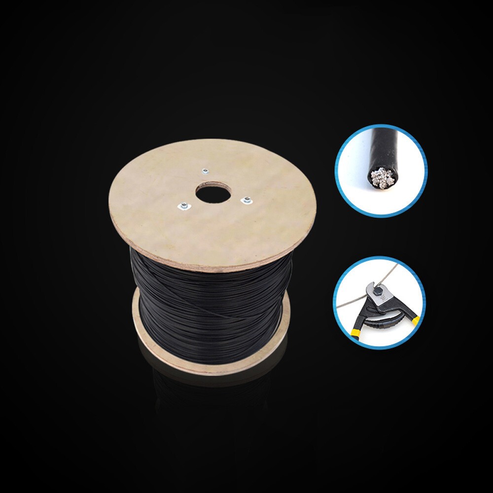 PVC Black Coated Stainless Steel Wire Rope Cable Rigging 1mm 2mm 3mm 4mm 5mm 6mm