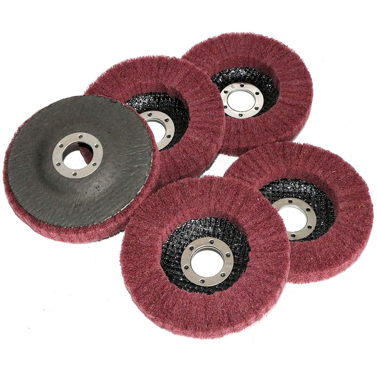 5PCS 4-1/2″ Nylon Flap Disc Metal Polishing Buffing Wheel Pads for Angle Grinder
