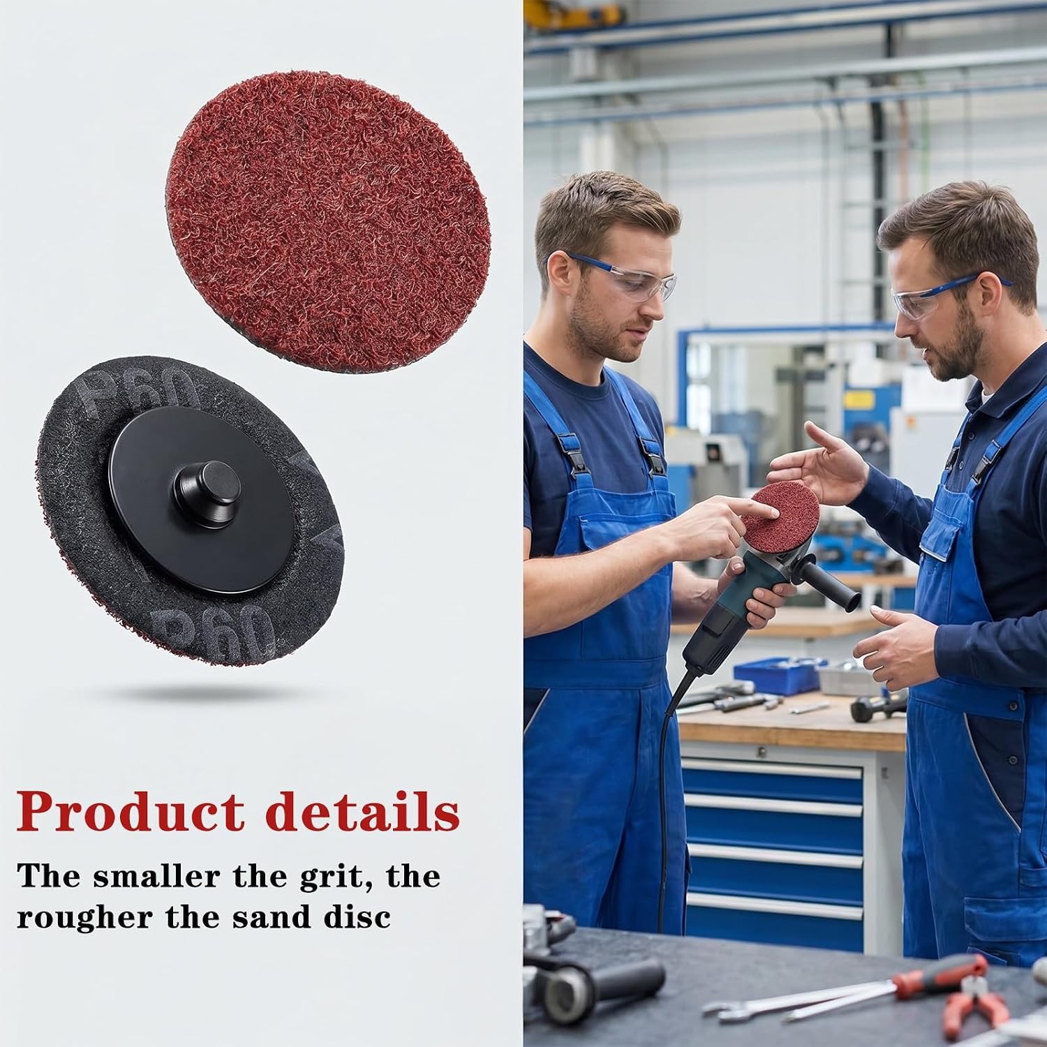 150pc 2 Inch Aluminum Oxide Sanding Discs Roll Die Grinder Sanding Discs