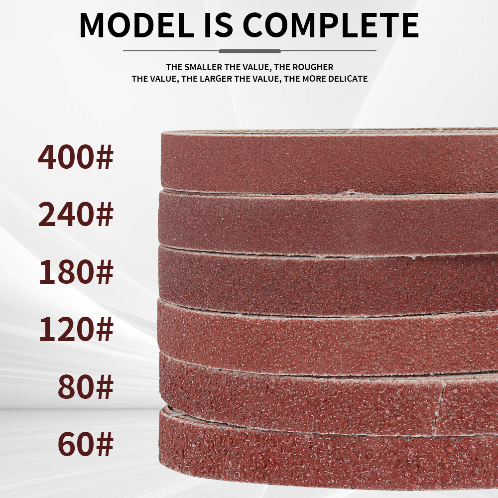 15PCS 3/8×13 in Sanding Belt 40-800 Grit Polishing Sander Belt For Belt sander