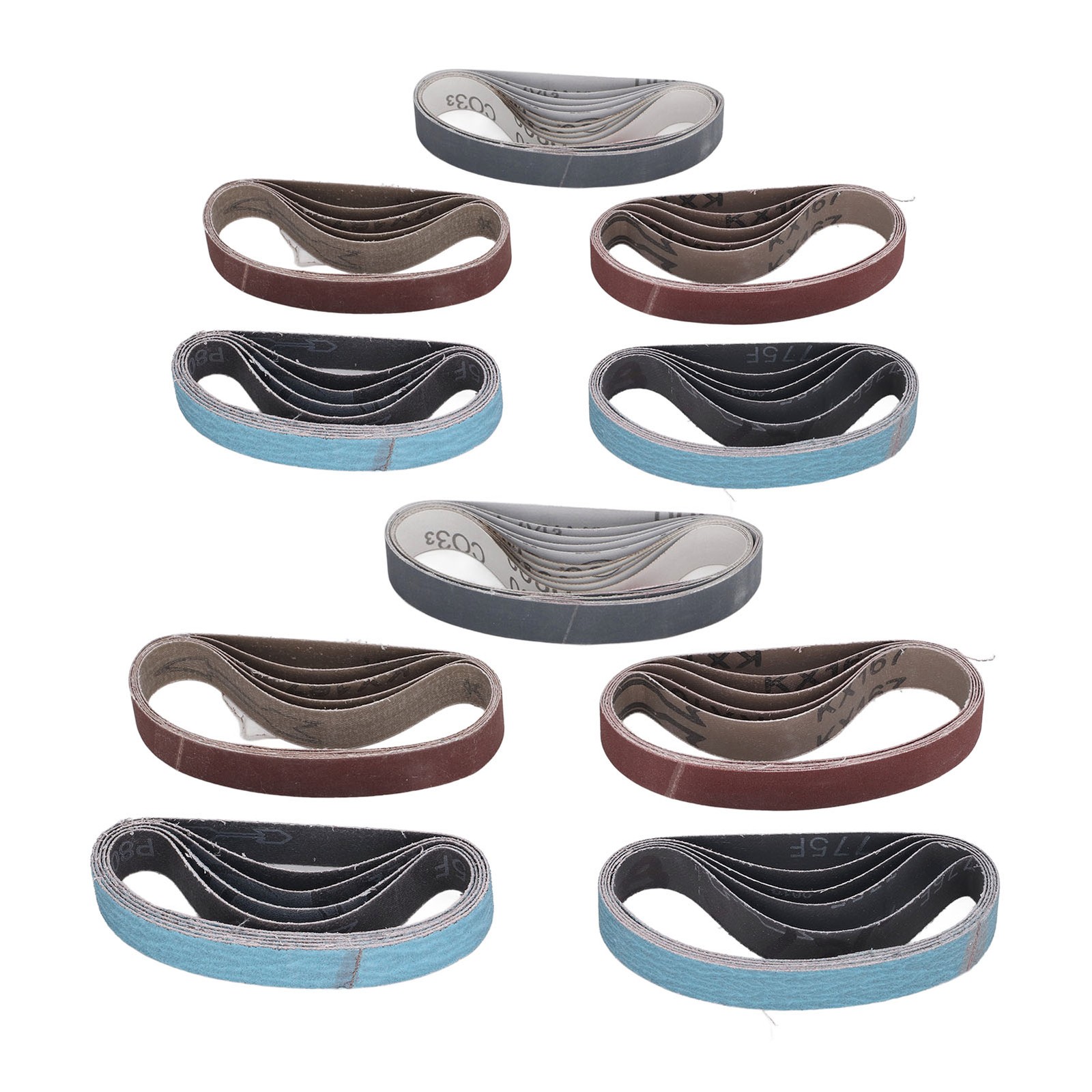 30PCS Sanding Belts Assortment Sharpener Sandpaper Belt Set 80 120 240 400 800