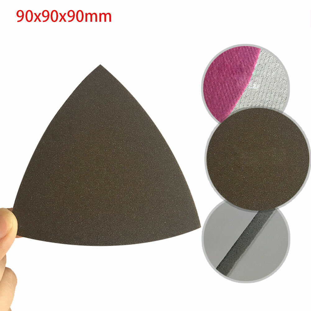90mm Triangle Sanding Disc Wet and Dry Sponge Sandpaper Pad Ceramic Material