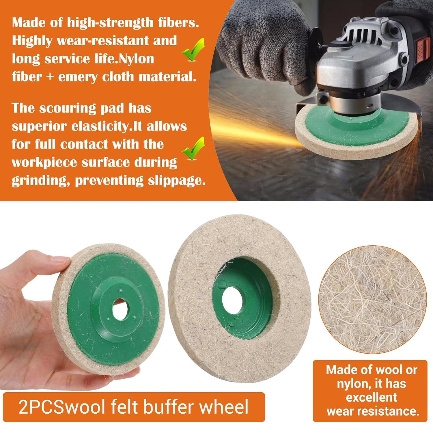 18 Pack 4 Inch Buffering Wheels Polishing Kit with Compound for Angle Grind | In