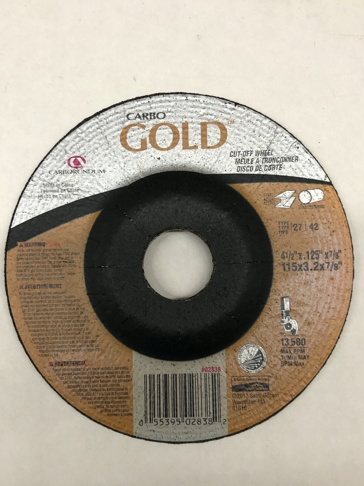 20 CARBO GOLD GRINDING WHEELS FOR METAL STEEL STAINLESS 4-1/2″ x .125″ x 7/8″