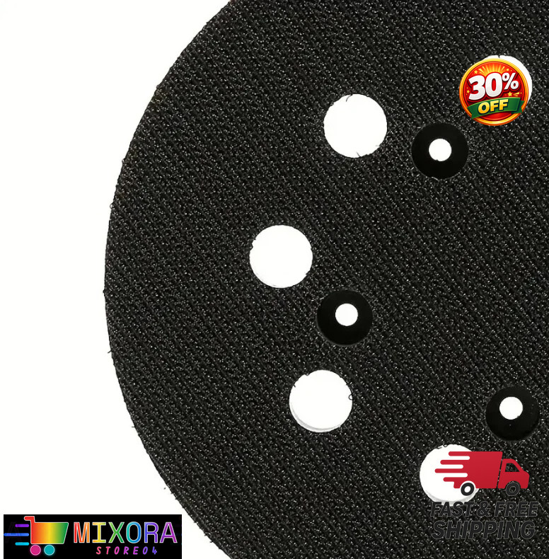 1pc 125mm (5in) Orbital Sander Pad with 8-Hole Hook & Loop Backing – NEW