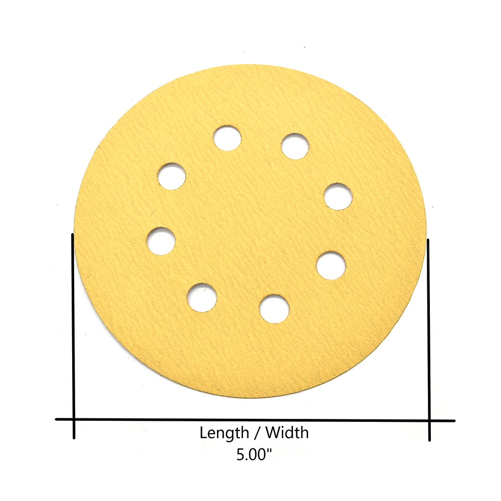 240 Grit 5″ Dia 8-Holes PSA Sanding Paper 25PK (Ceramic Aluminum Oxide) SD589P