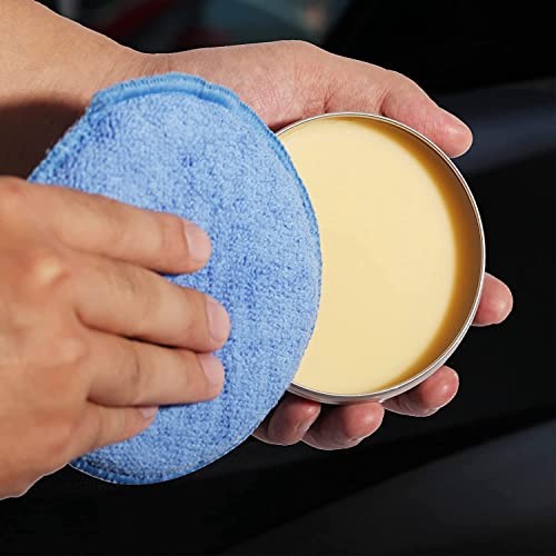 FONAROLL Microfiber Wax Applicator Pads, Car Wax Applicator, Buffing & Blue