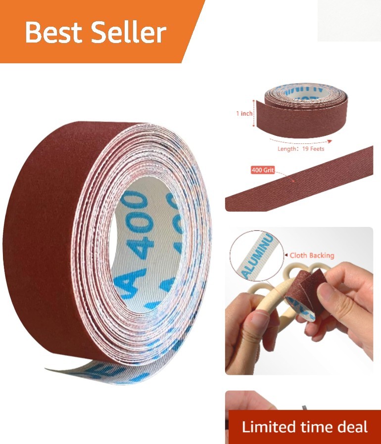 400 Grit Fine Sandpaper Roll 1″ x 19′ – Perfect for Wood, Metal & Automotive DIY