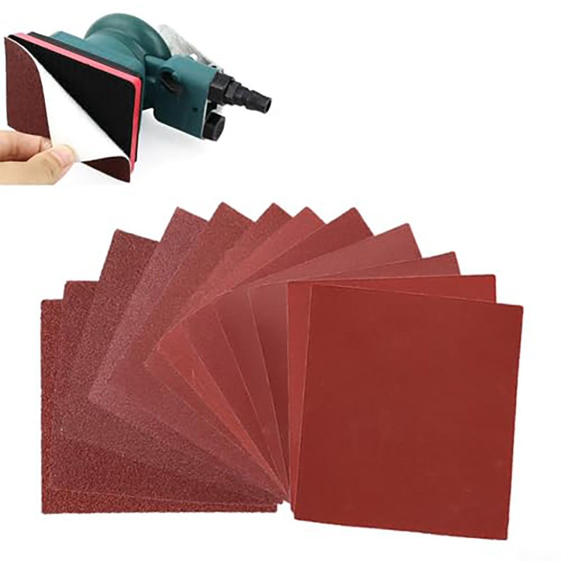 Dry Sandpaper Abrasive Sanding Sheets Sand Paper Polis Flocking 40~1000 Grit