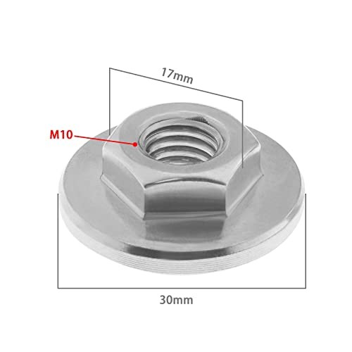 2 Sets Flange Nuts M10 Thread Hex Flanged Locknut Locking Stop Fastener Nut