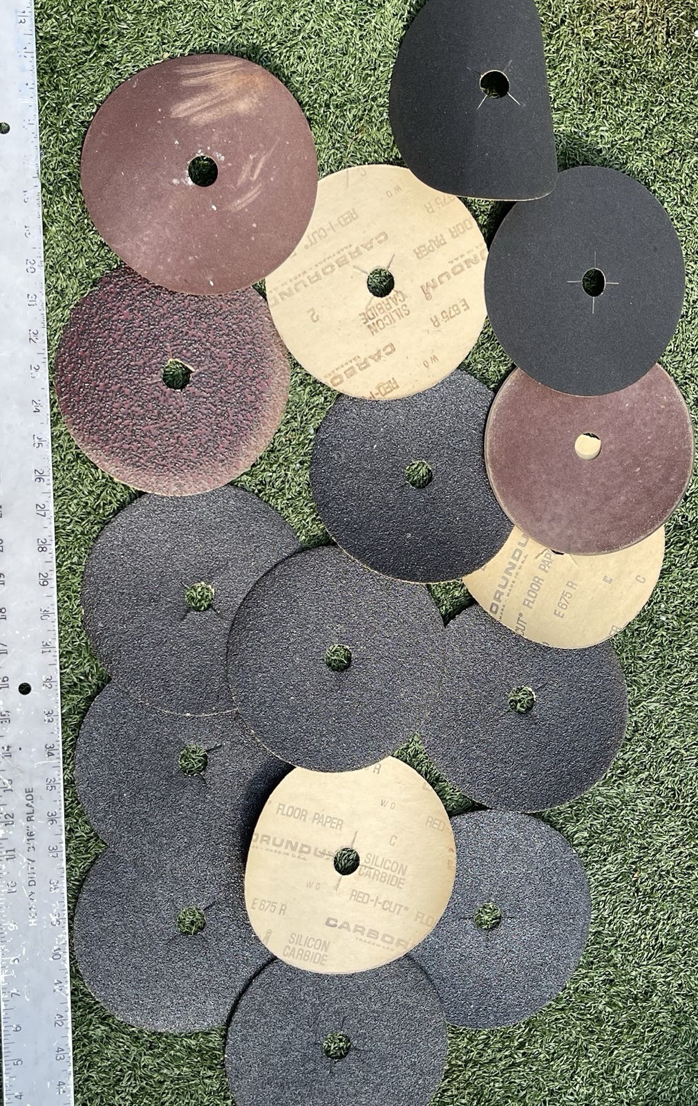 6.5” Sanding Disc Lot Carborundum Silicon Carbide Floor Sander 16pc