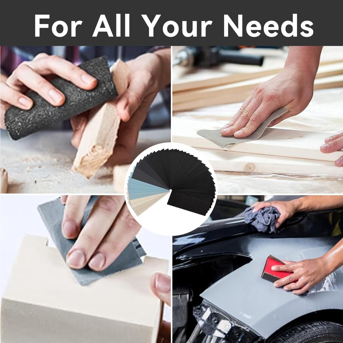 24 Piece Sandpaper Set 2000 to 20000 Grit Wet Dry Abrasive Sheets 9×3.6 Inches