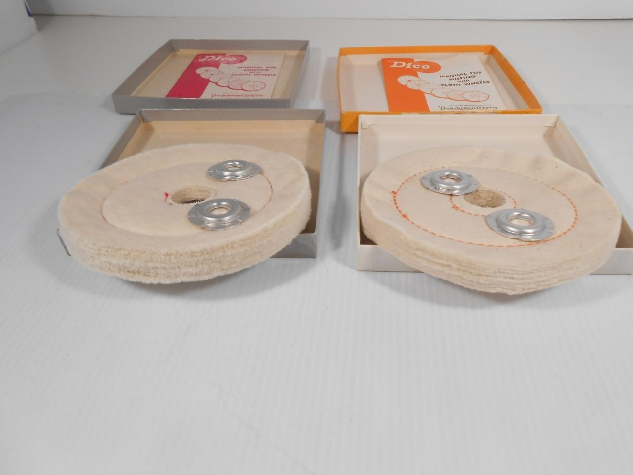 Set 2 Divine Dico Buffing Wheels Canton Flannel No.60 & Cushion Sewed No.36