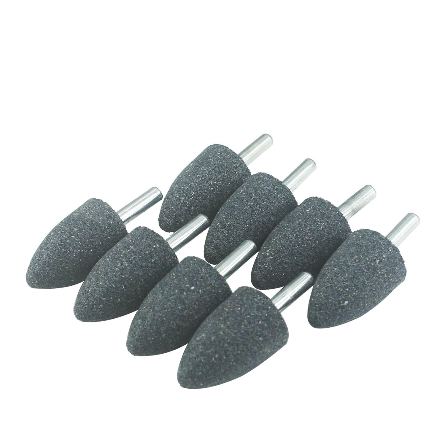 25mm Cone Shape Grinding Stone, Aluminum Oxide Bits for Rotary Tools Drill, 1/4