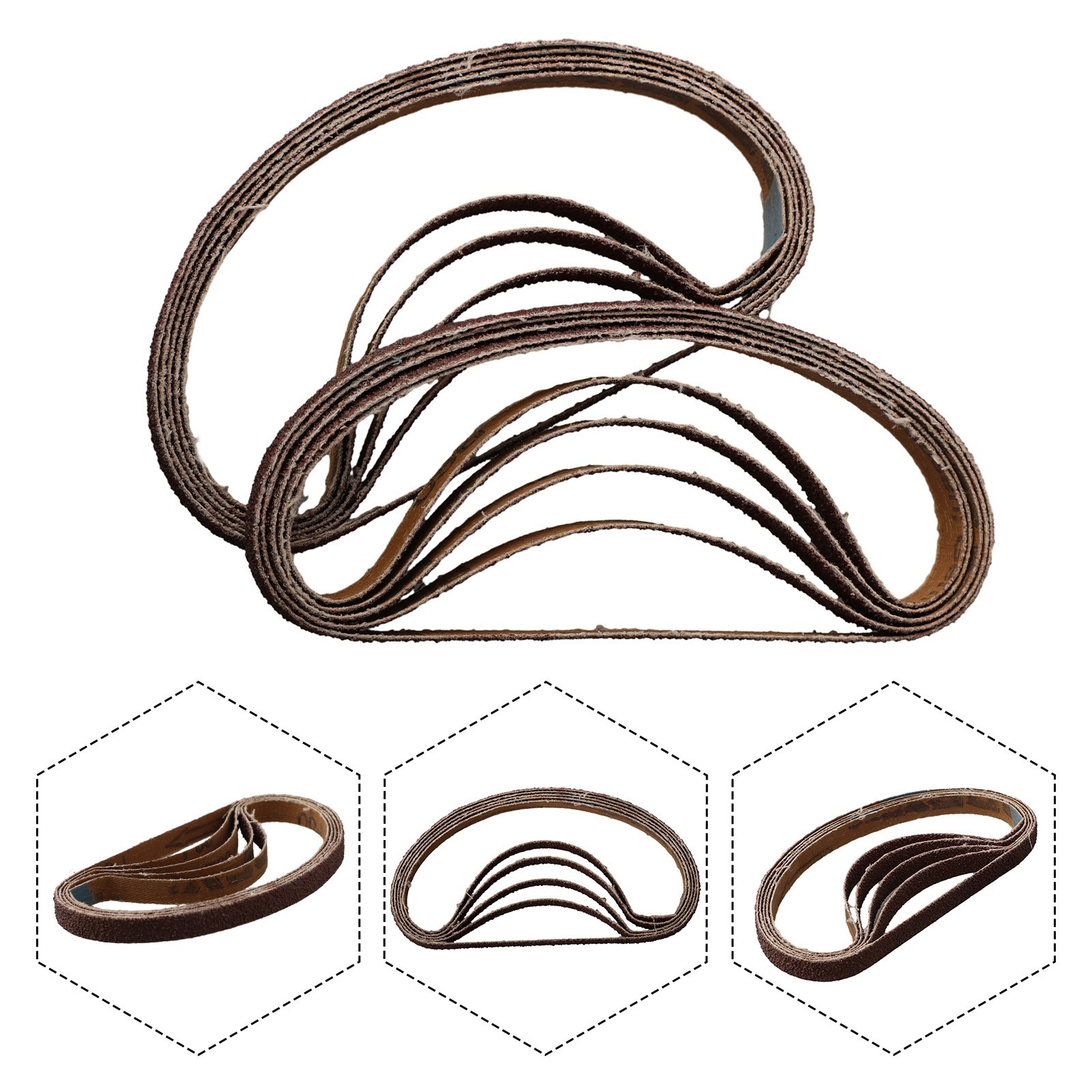 10*330��10mm Sanding Belt Sander Alumina 40-600 Grit File Long Lasting Wood