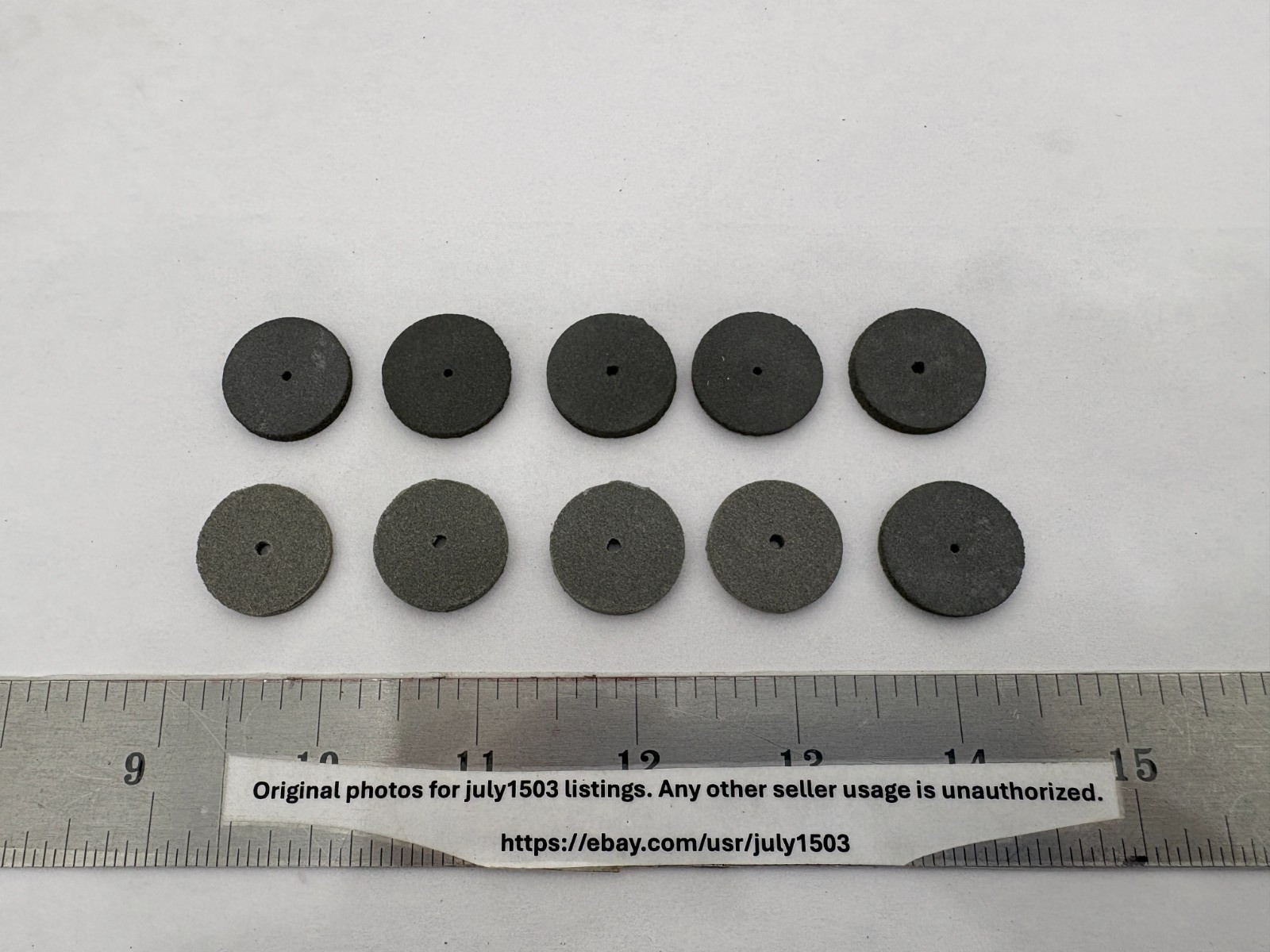 (10) NEW Rubber Emery Wheels for Dremel Grinding 7/8″ Abrasive Rotary Tool (EM)