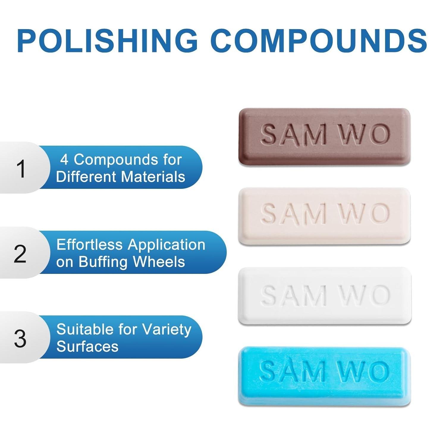 SAM WO 8 Inches Airway Buffing Wheel, Polishing Wheel with Buffing Compound Kit