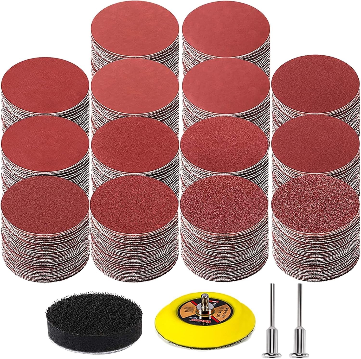 320PC 3″ Sanding Discs with 40-2000 Grit – Perfect for Wood & Metalwork