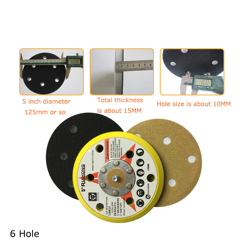5 Inch 125mm Interface Pad Hook Loop Sanding Polishing Disc Backing Pads Cushion