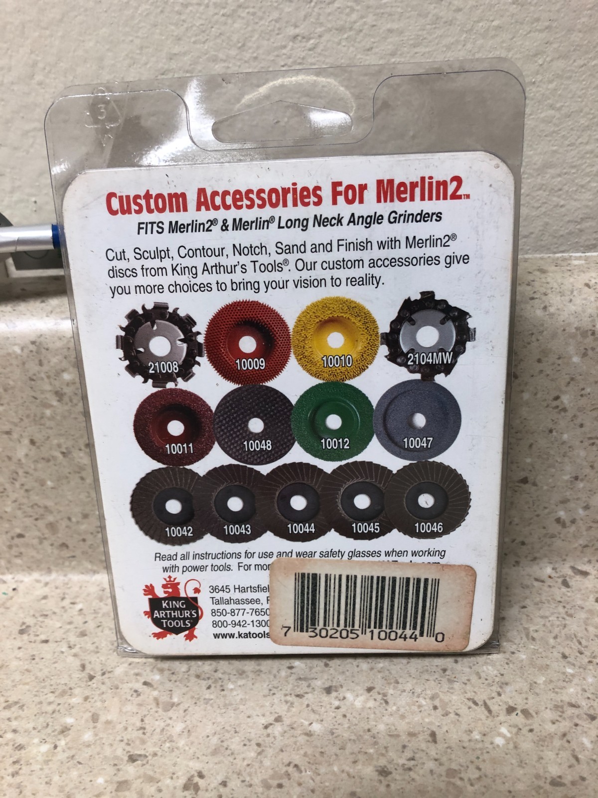 King Arthur’s Tools Merlin2 2 in. Tungsten Carbide Bolt-On Sanding Disc 240 Grit