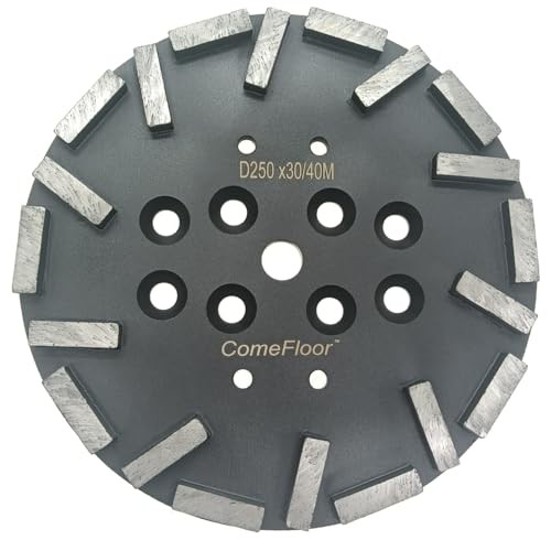 10 Inch Diamond Grinding Plate for Concrete Floor, 20 30/40 M Rectangle