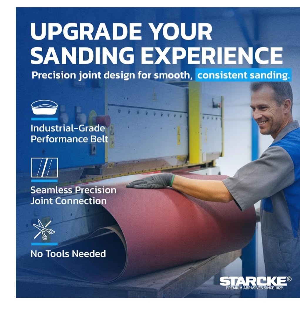 Starcke Premium 37″ x 60″ Sanding Belts 3pk Aluminum Oxide Cloth Sander Belts