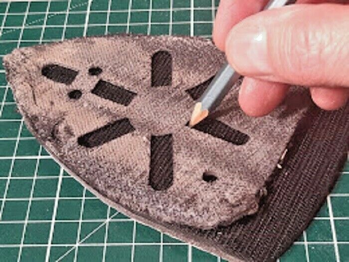 6 x Replacement hook pads for detail sanders, 3mm foam backing, self adhesive