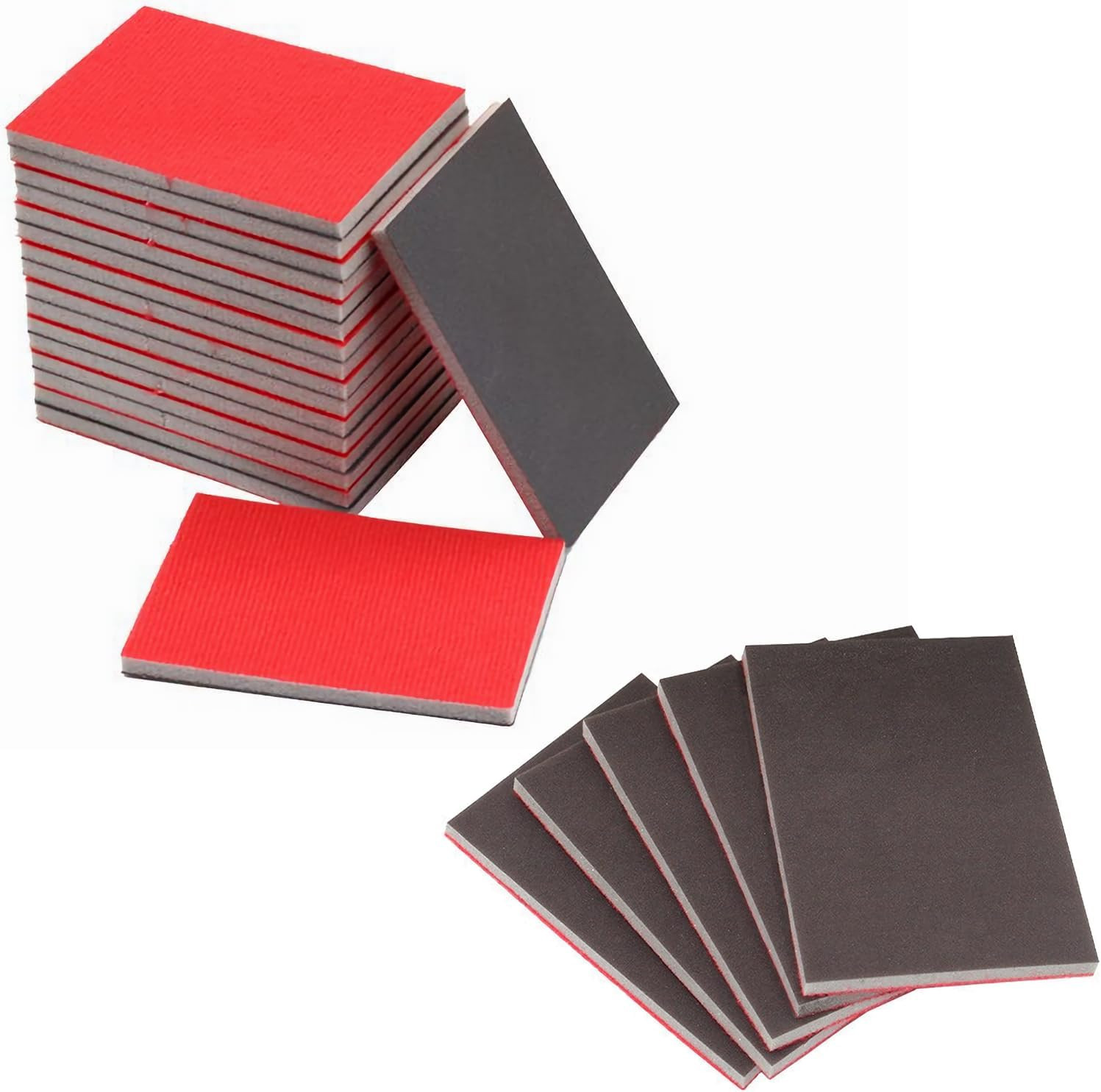 24Pcs Sanding Sponge, 320-3000 Grit, Ultra Fine Wet Dry Flexible Hand Sanding Pa