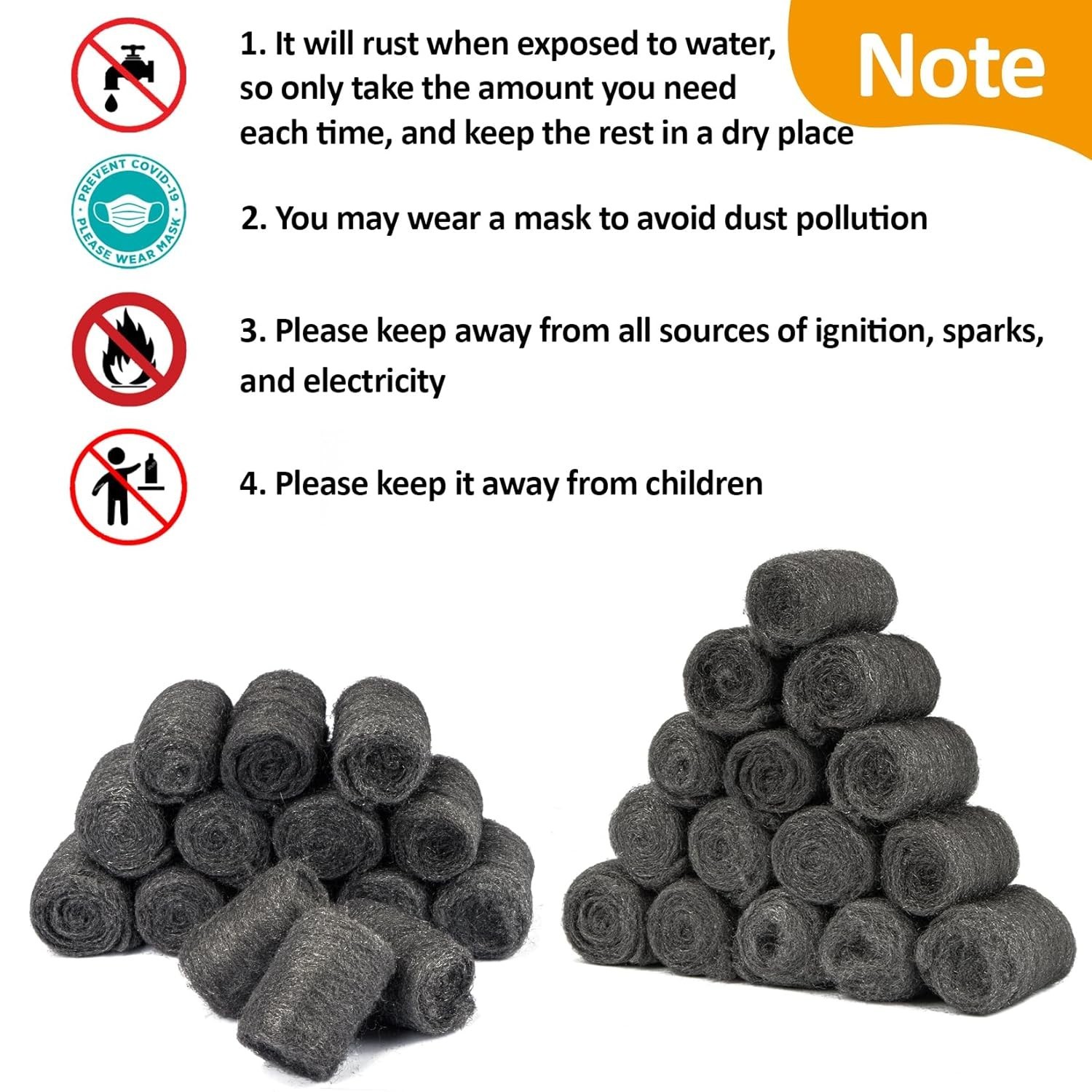 Steel Wool Pads 0000 30PCS – Steel Wool 0000 Roll Glass Wood Fabric Metal Ext…
