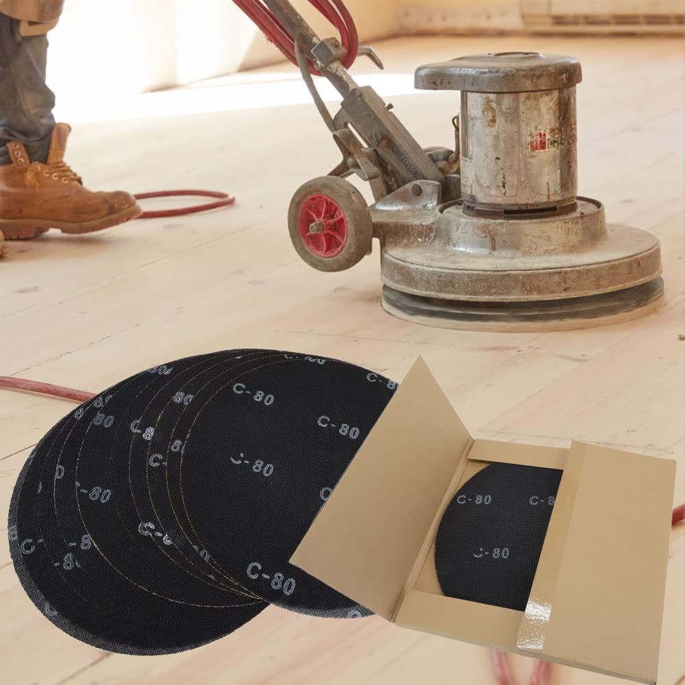 17″ Sanding Screen Discs – Mesh Floor Sanding Screen – Black Silicon Carbide – f
