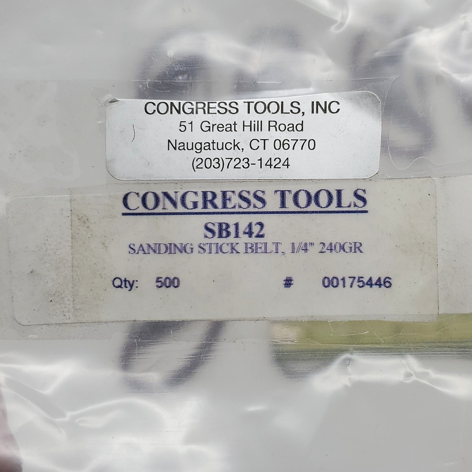 Congress Tools 1/4″ Sanding Stick Belts 240 Grit Aluminum Oxide SB142 Pack of 50