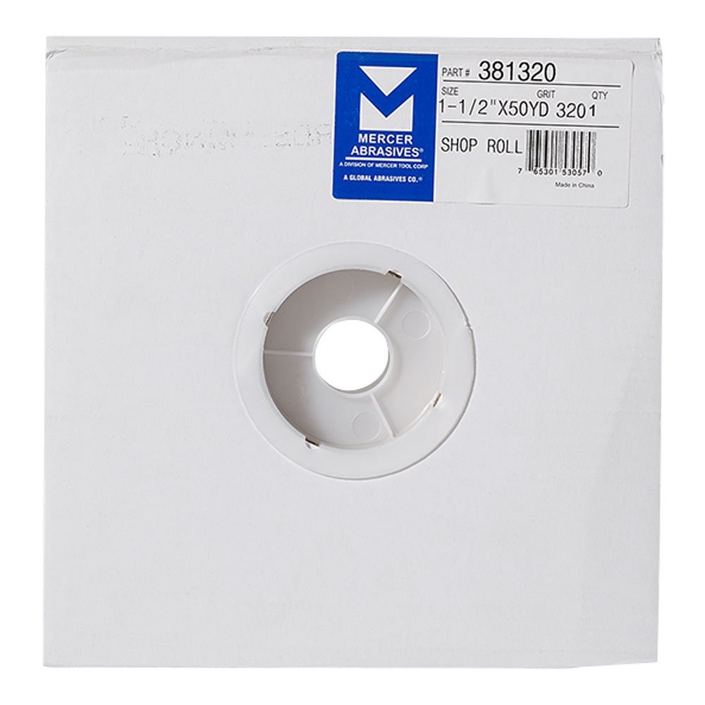 Mercer 38132011/2″ x 50 Yards Abrasive Shop Roll 320 Grit Sandpaper Sanding