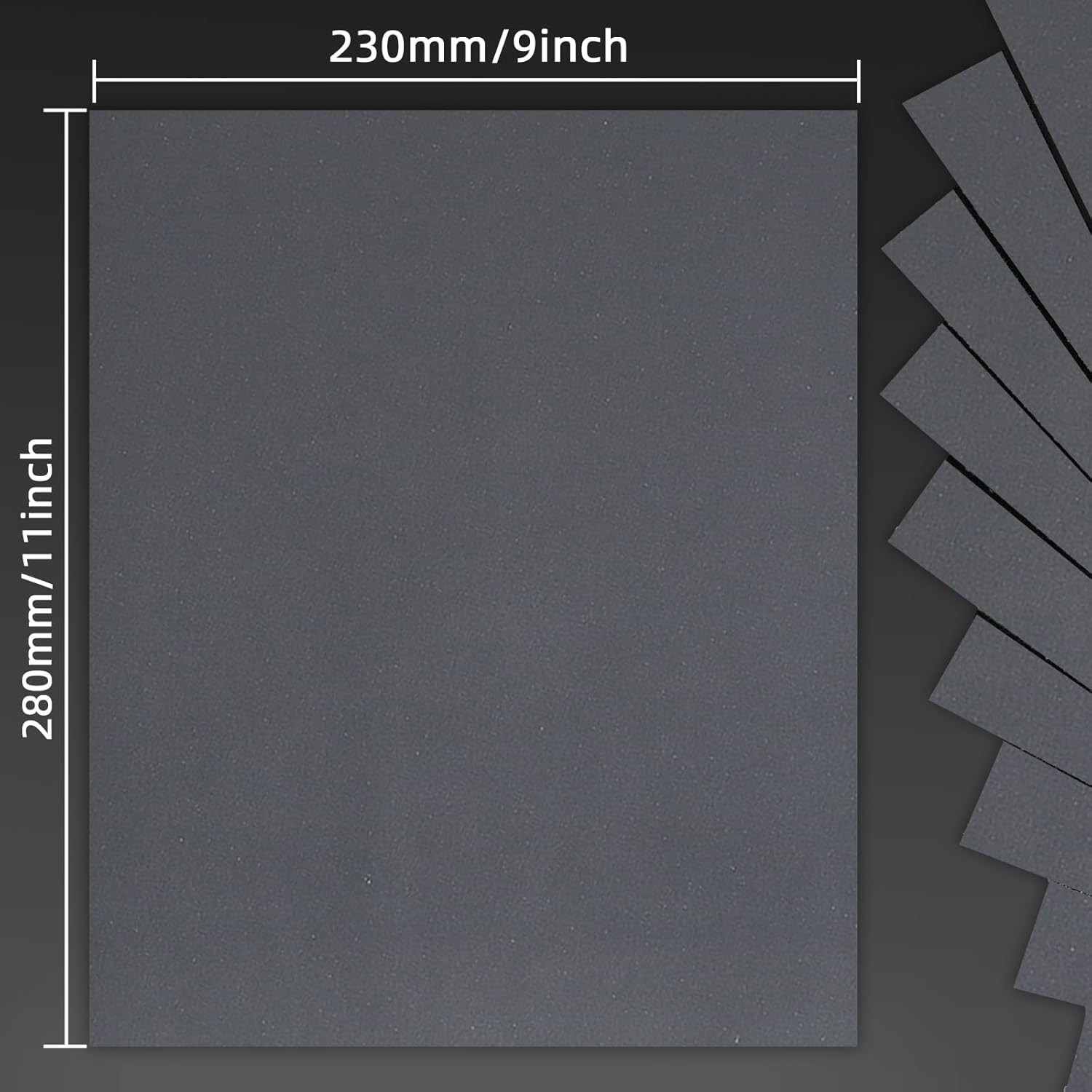 1500 Grit Sand Paper, 9 X 11 Inch, 10 Pcs Wet Dry Sandpaper Sheets, Silicon Car
