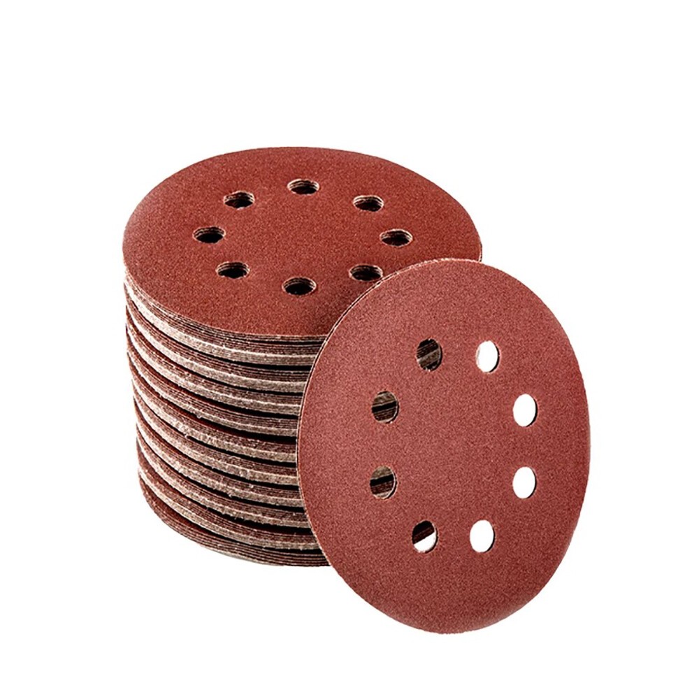 125mm 5″ Sanding Discs 40-2000 Grit Orbital Sander Sheets Sandpaper 8 Hole Pads