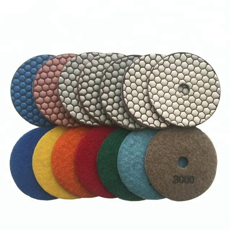 diamond polishing pads 4 inch dry wet for granite concrete marble grit 50-3000