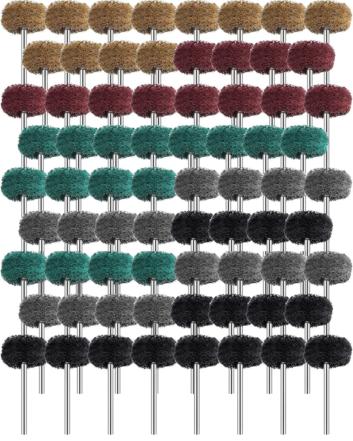 80x Abrasive Metal Polishing Buffing Wheel Burr Kit Set for Dremel Rotary Tool