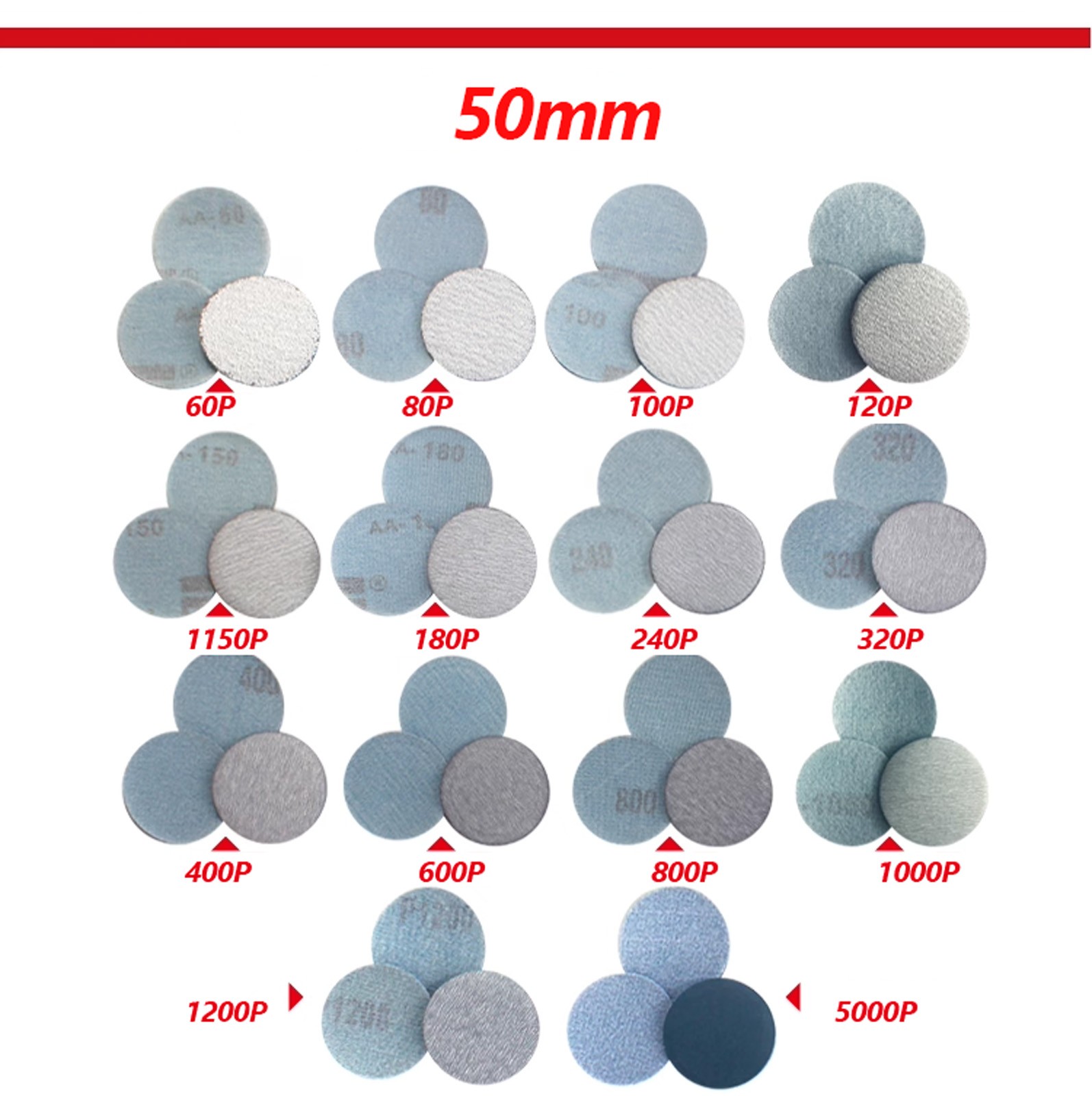 25mm-200mm Foam Sponge Sanding Disc Wet and Dry Sandpaper Hook & Loop For Polish