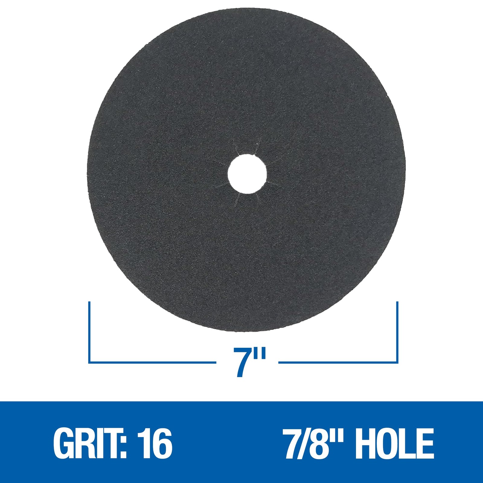 Floor Sanding Edger Discs 7″ X 7/8″ Hole Grit 16X – For Hardwood & Concrete