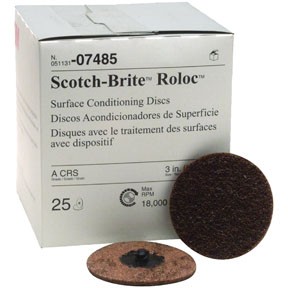 Scotch-Brite Roloc Surface Conditioning Disc, 07485, SC-DR, A/O Coarse, TR, 3 in
