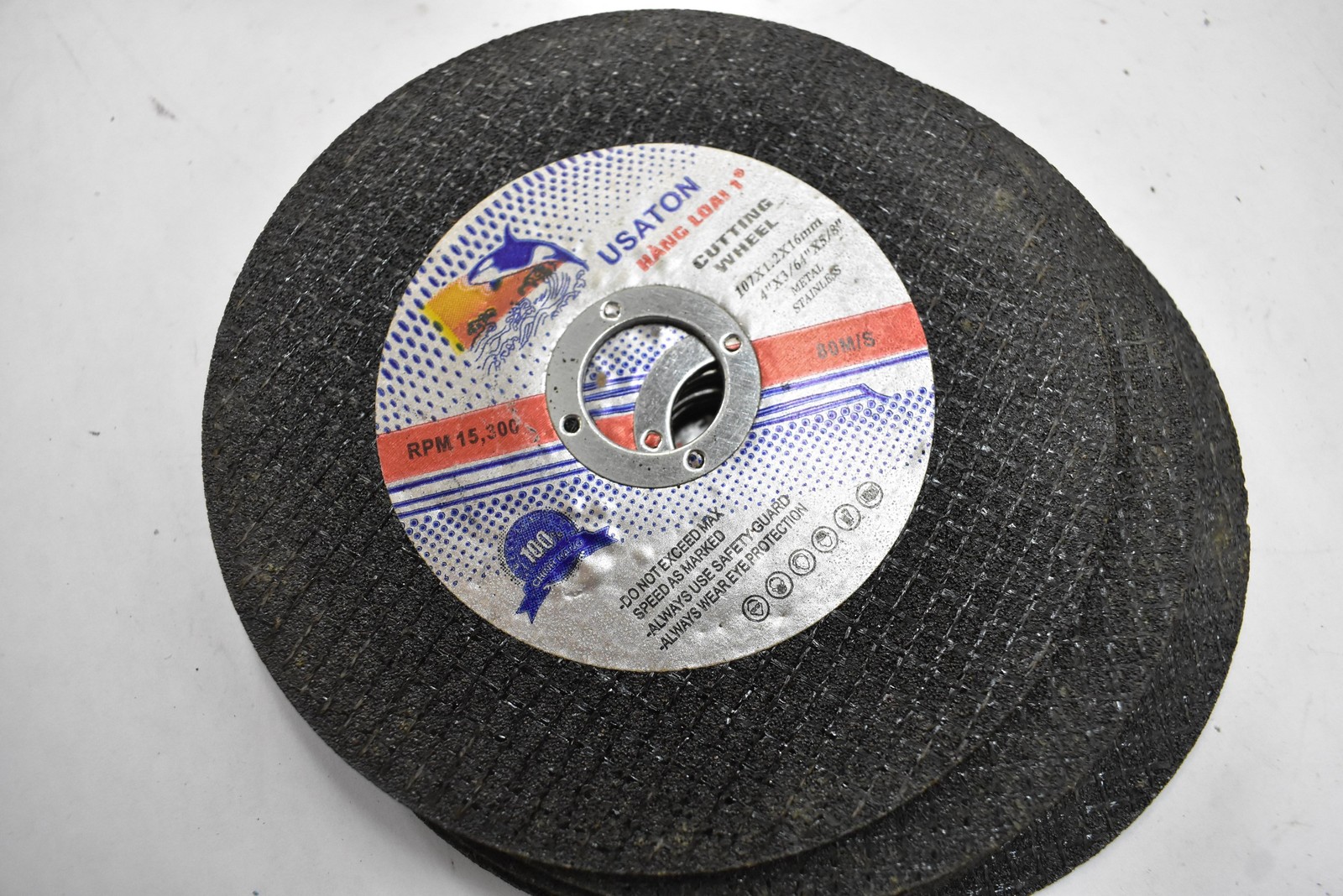 34 USATON Cut-Off Wheel 4 X 3/64 X 5/8 107×1.2x16mm Metal Black Abrasive Pack