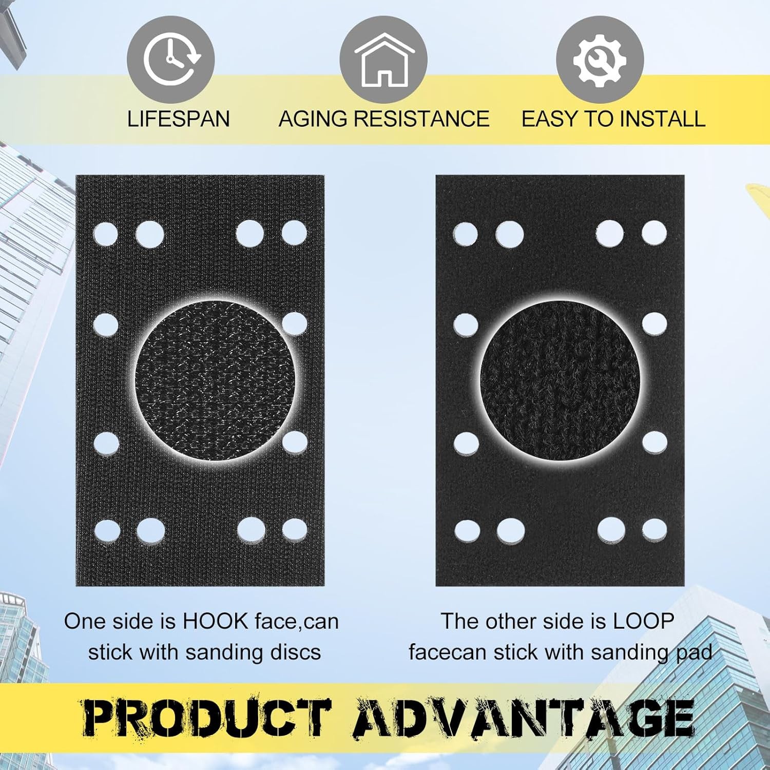 2 Pcs Soft Black Foam Sanding Pads Interface Sander Backing Pad Compatible with