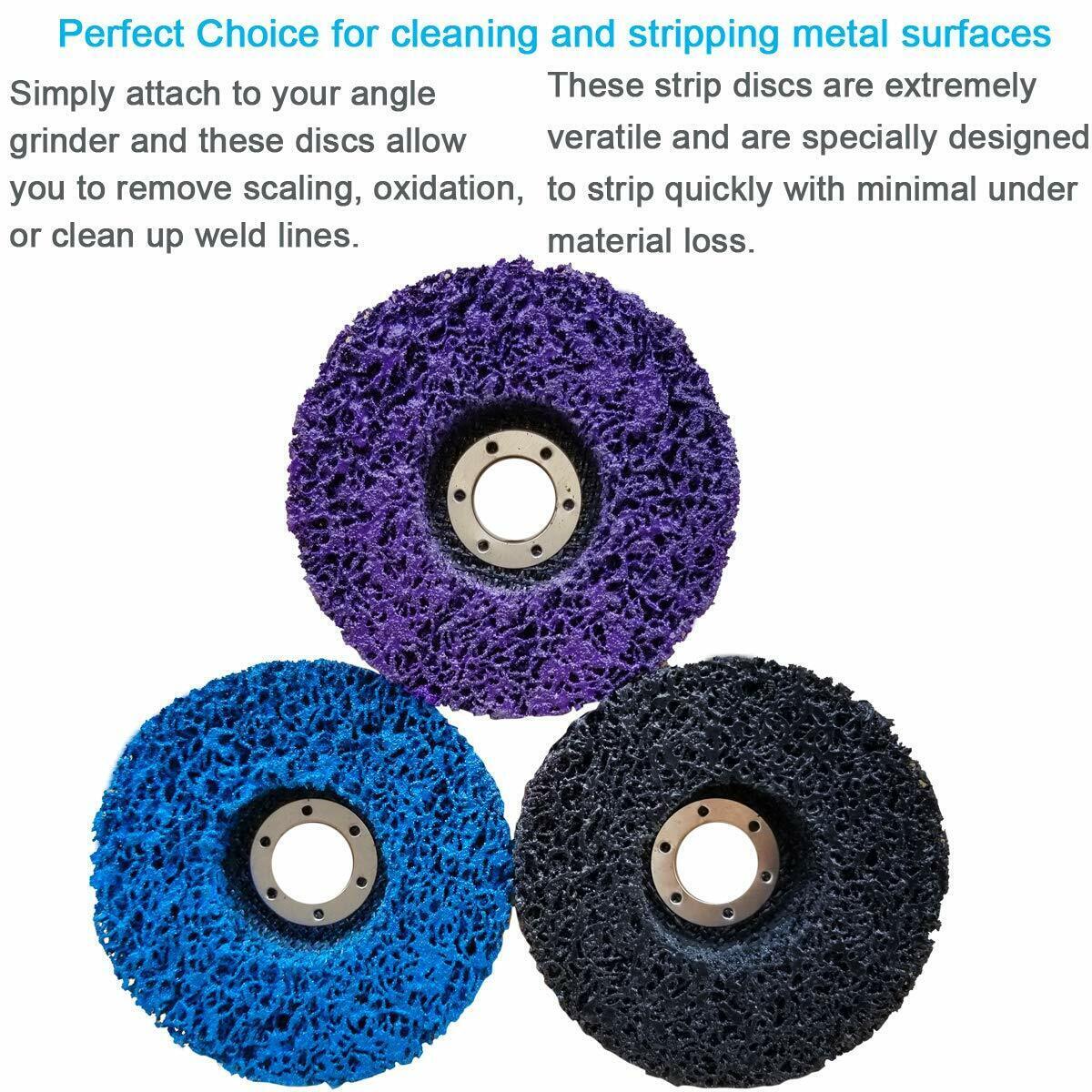 3 Pack 4.5 inch Strip Discs 4-1/2″ x 7/8″ Poly Stripping Wheel for Angle Grinder