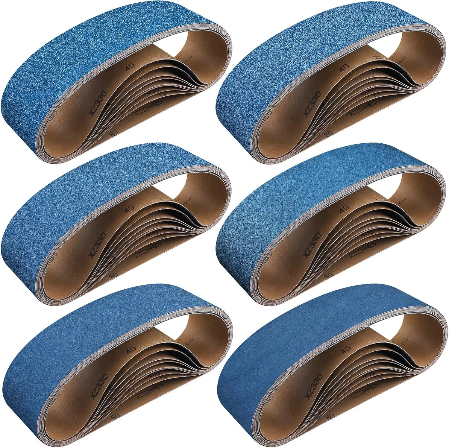 10-Piece 3 X 21 Inch 40-400 Grit Zirconia Sanding Belts, Heavy Duty Long-Lasting